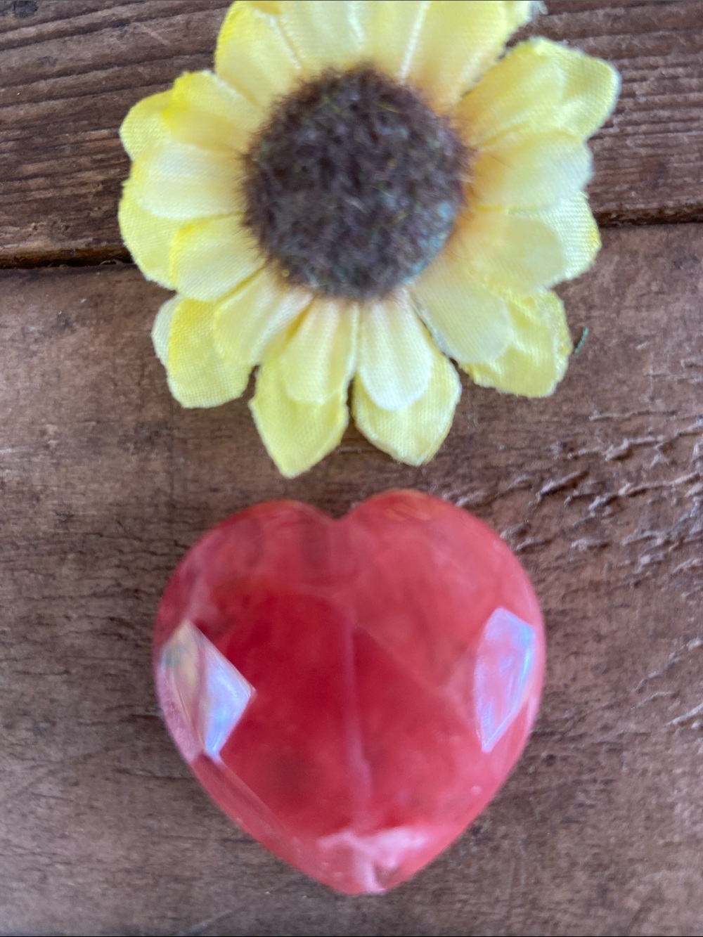 Red Heart Gemstone Accent - Decorative Home Accent